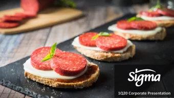 1Q20 Corporate Presentation  Sigma as part of ALFA  Petrochemicals  Aluminum Autoparts  Food