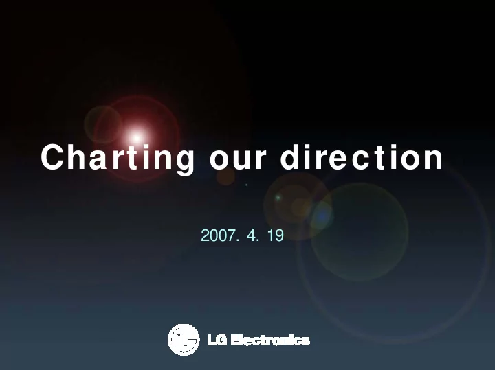 charting our direction