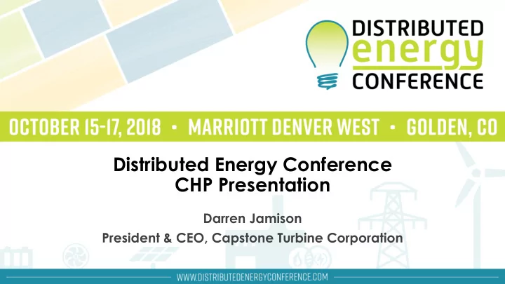 distributed energy conference chp presentation