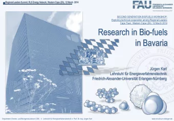 in Bavaria  Jrgen Karl  Lehrstuhl fr Energieverfahrenstechnik  Friedrich-Alexander-Universitt