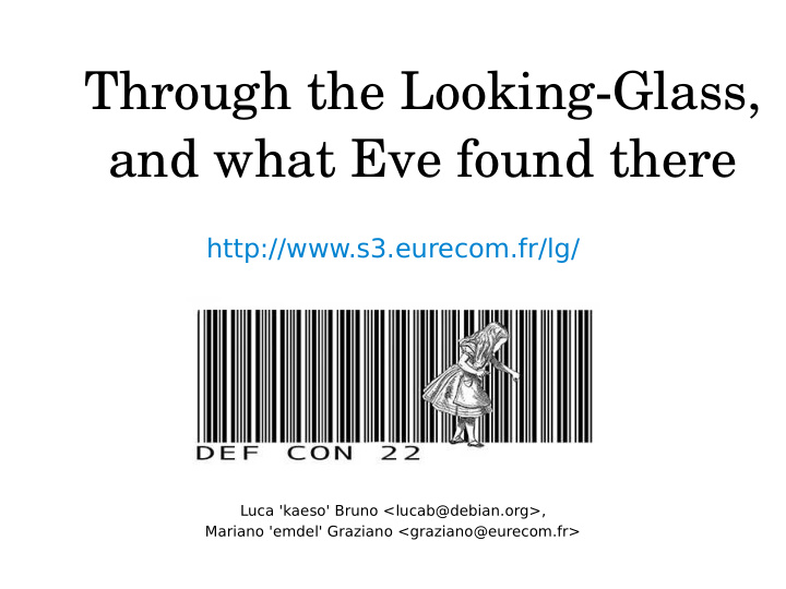 through the looking glass and what eve found there