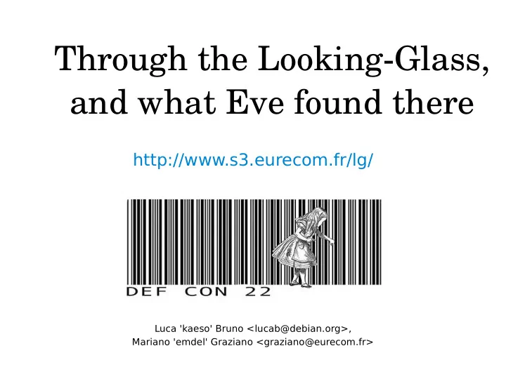 through the looking glass and what eve found there
