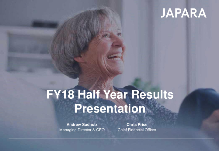 fy18 half year results presentation