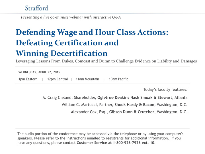 defending wage and hour class actions defeating