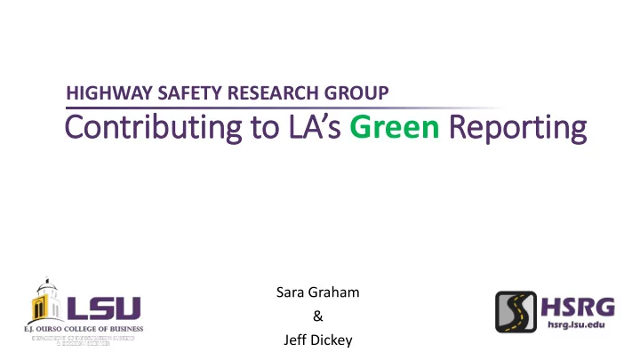 co contributing t to la la s green rep eporti rting