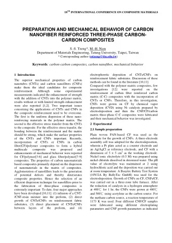 PREPARATION AND MECHANICAL BEHAVIOR OF CARBON  NANOFIBER REINFORCED THREE-PHASE CARBON-  CARBON
