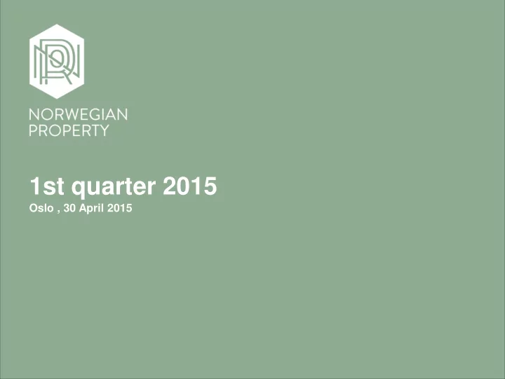 1st quarter 2015