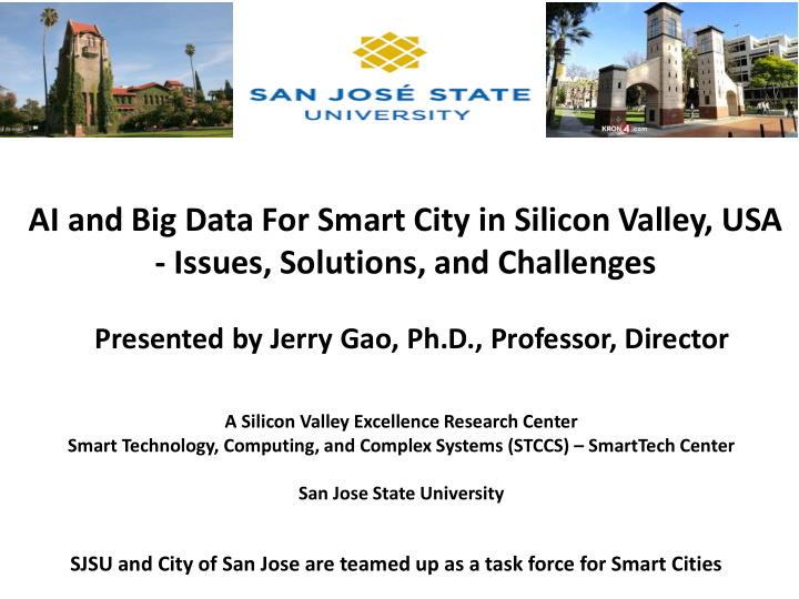 ai and big data for smart city in silicon valley usa