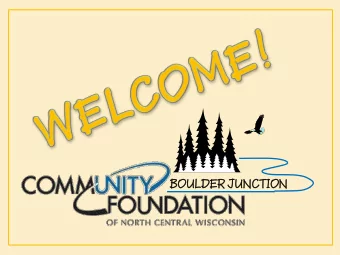 BOUL  OULDER  DER JUNCTION  CTION  In sh  In  short  rt,  who ar  wh  are  e we  we?  BOUL  ULDER