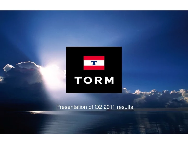 presentation of q2 2011 results