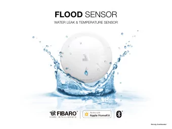 FLOOD SENSOR  WATER LEAK &amp; TEMPERATURE SENSOR  Strictly Confidential  Water leak &amp;