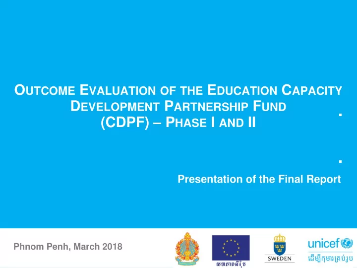 cdpf p hase i and ii