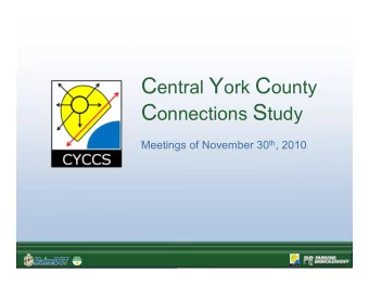 Advisory Committee Agenda   Welcome and Introductions: 15 minutes   Study Overview: 15