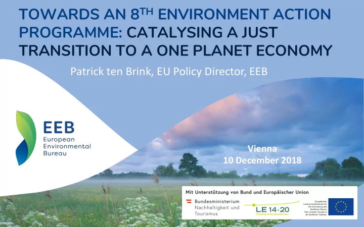 towards an 8 th environment action