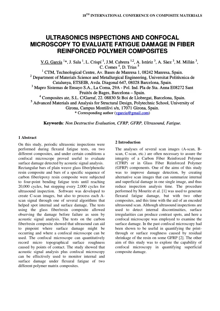 ultrasonics inspections and confocal ultrasonics