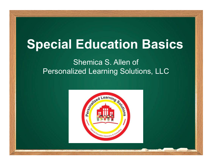 special education basics