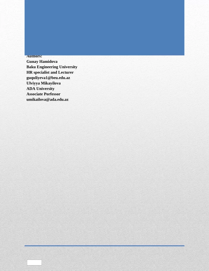 education quality in the perception of azerbaijani