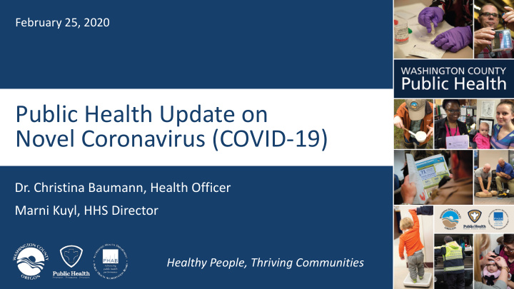 public health update on novel coronavirus covid 19