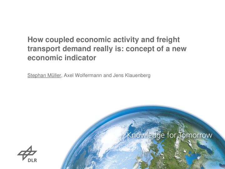 how coupled economic activity and freight transport