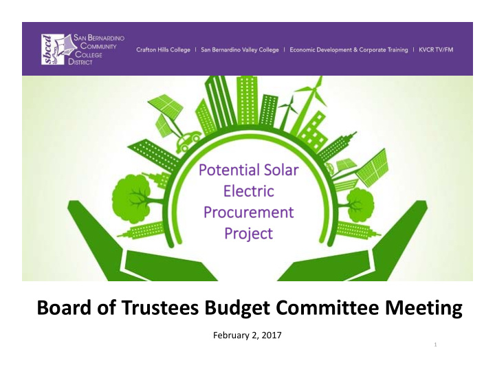 board of trustees budget committee meeting