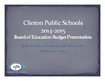 Joint Boards of Finance and Selectmen  Joint Boards of Finance and Selectmen  February 6, 2014