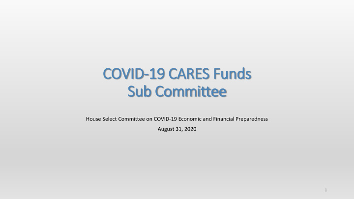 cov ovid 19 c 19 cares f fund nds sub c commi mmittee