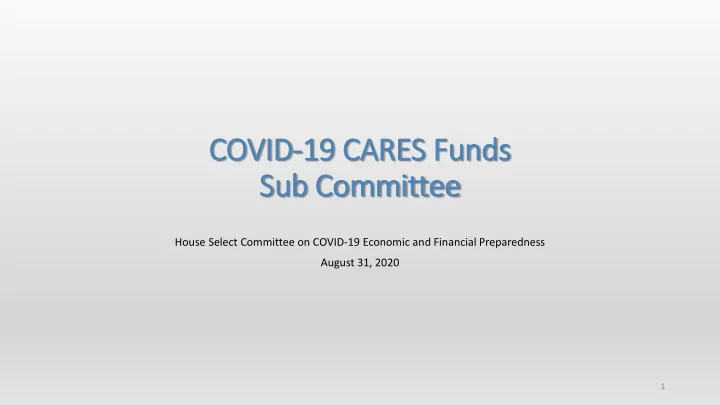 cov ovid 19 c 19 cares f fund nds sub c commi mmittee
