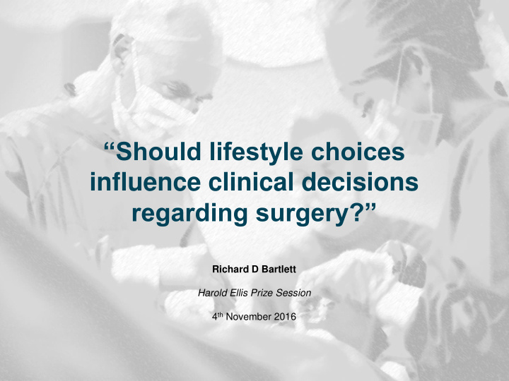 influence clinical decisions