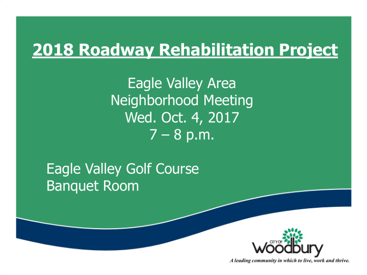 2018 roadway rehabilitation project