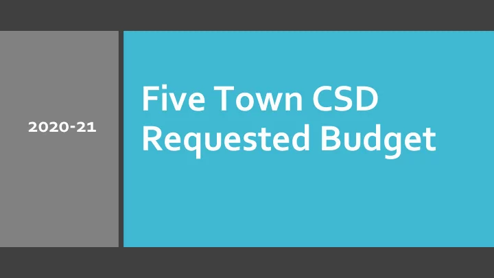 five town csd
