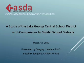 A Study of the Lake George Central School District  with Comparisons to Similar School Districts