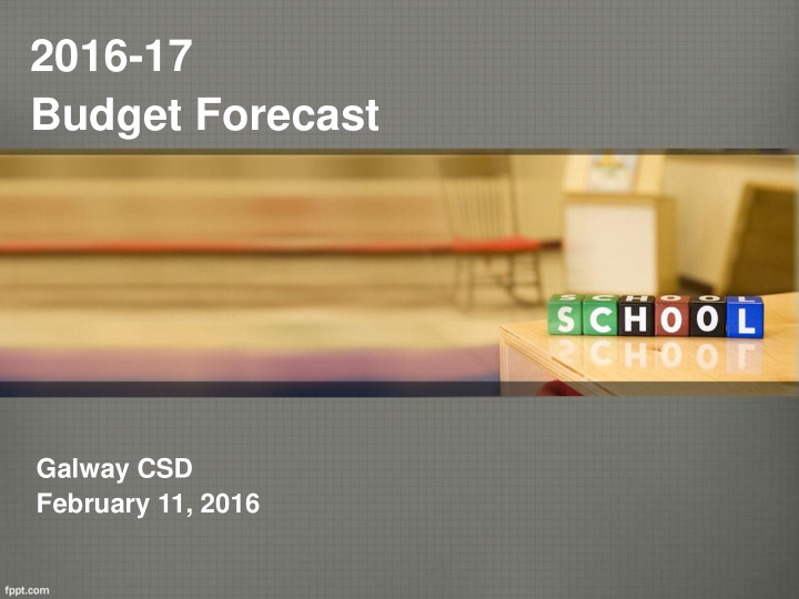 2016 17 budget forecast