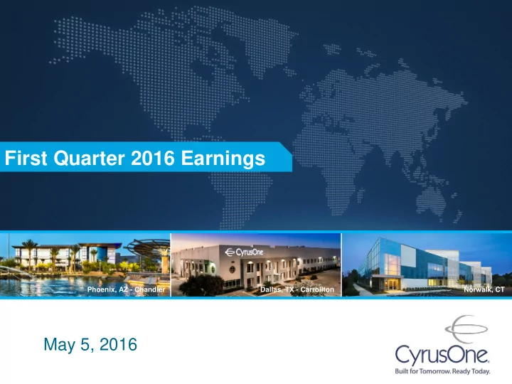 first quarter 2016 earnings