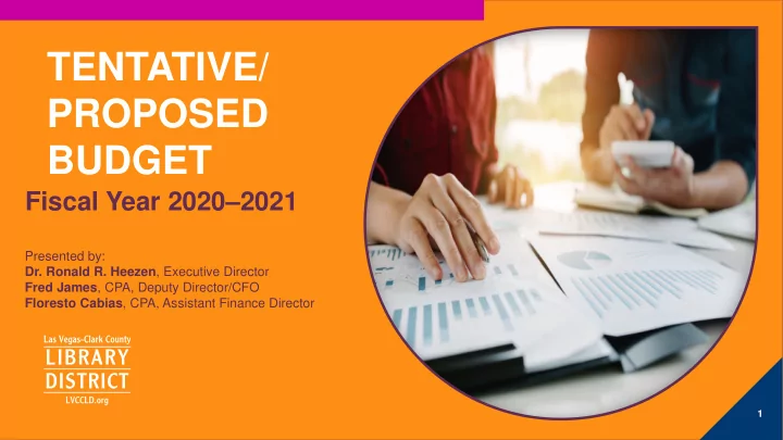 tentative proposed budget