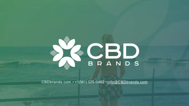 cbdbrands com 1 561 325 0482 info cbdbrands com
