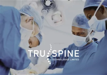 Con fj dential  not for distribution  02  TruSpine Technologies Limited  The information in this