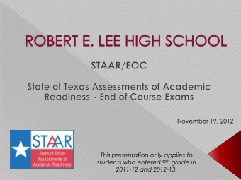 November 19, 2012  This presentation only applies to students who entered 9 th grade in  2011-12