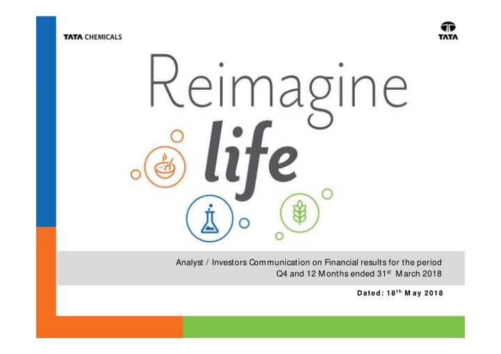 analyst investors communication on financial results for