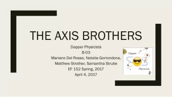 THE AXIS BROTHERS  Dapper Physicists  B-03  Mariano Del Rosso, Natalia Gorrondona,  Matthew