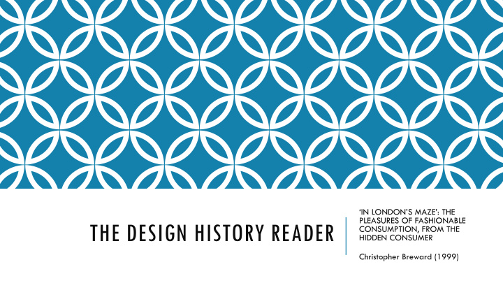 the design history reader