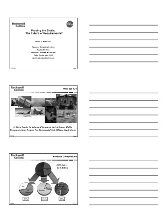 1  Core Capabilities  Communications  Navigation  Automated Flight Control  Displays / Surveillance