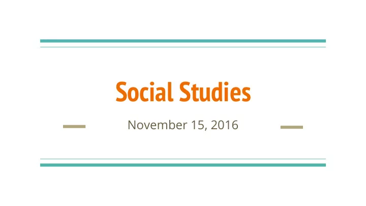 social studies