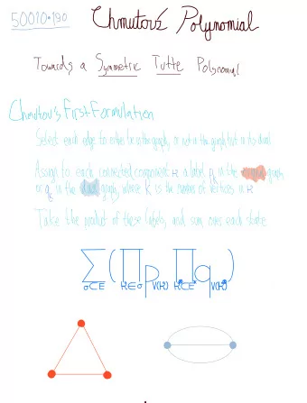 Chnotourg first  formulation select each edge to either benthegraph ornotathegraphortuits dual