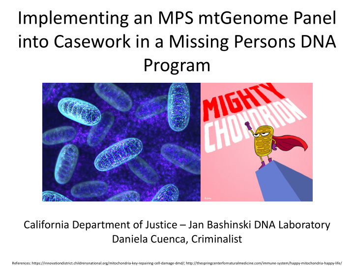 implementing an mps mtgenome panel into casework in a