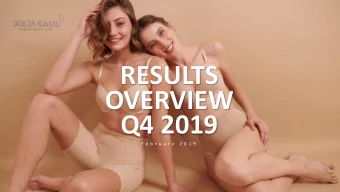 RESULTS  OVERVIEW  Q4 2019  F e b r u a r y  2 0 1 9