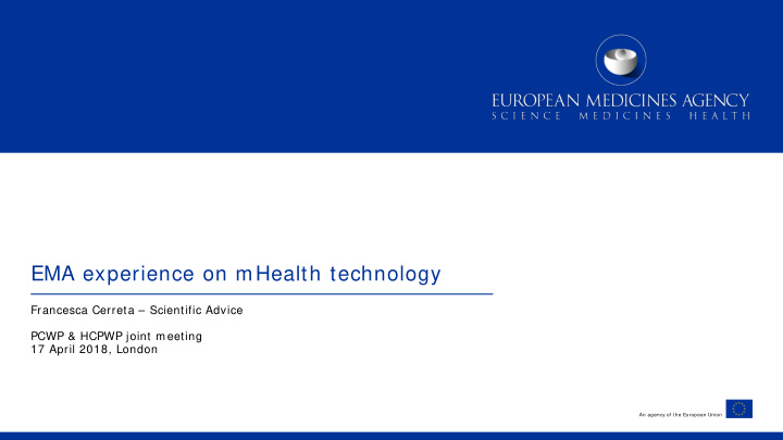 ema experience on mhealth technology