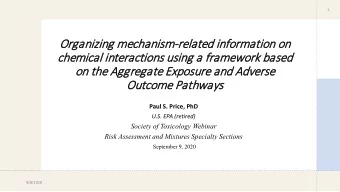 Organi  nizing  ng m  mechani  nism-related  d information on  n on  chemic  ical  l interactions