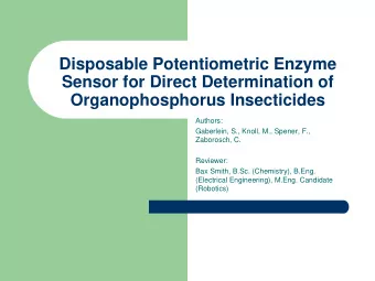 Disposable Potentiometric Enzyme  Sensor for Direct Determination of  Organophosphorus Insecticides