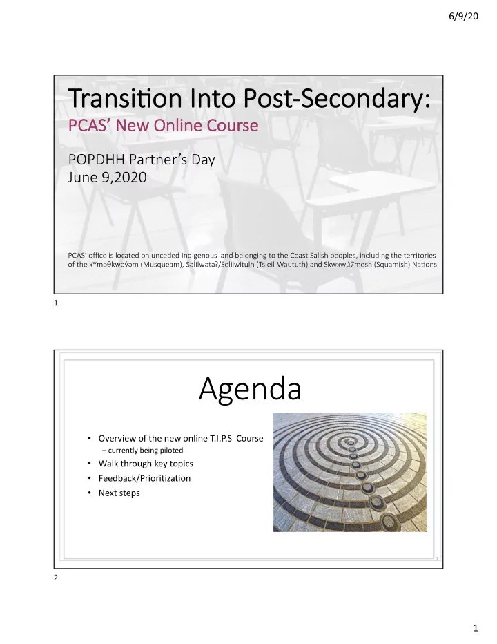 agenda