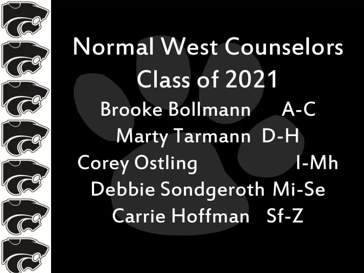 normal west counselors